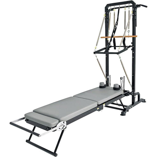 91" Foldable Pilates Reformer with Tower & Springs for Home Workout