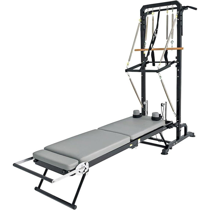 91" Foldable Pilates Reformer with Tower & Springs for Home Workout