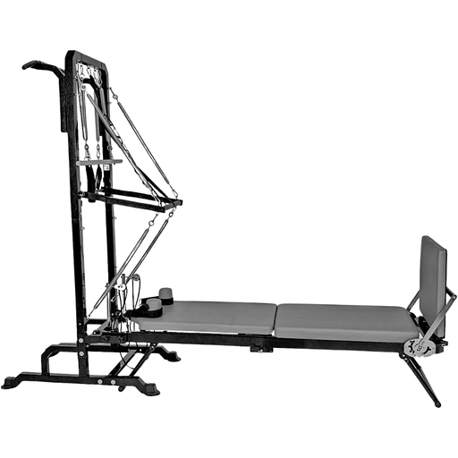 91" Foldable Pilates Reformer with Tower & Springs for Home Workout