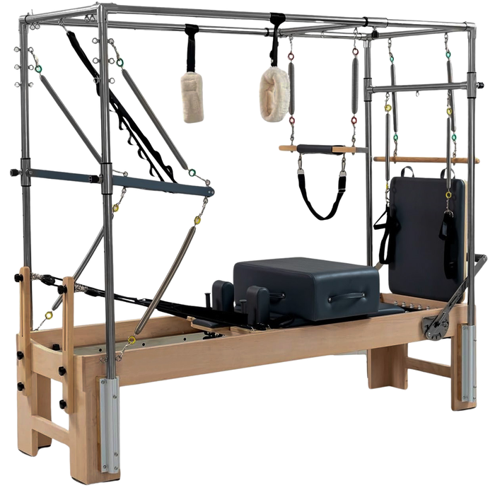 Foldable Cadillac Pilates Reformer with Tower for Home & Studio