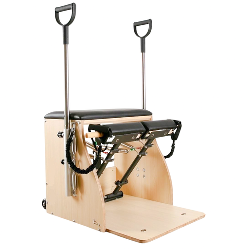 Maple Wood Split-Pedal Pilates Combo Chair with Handles for Home & Studio