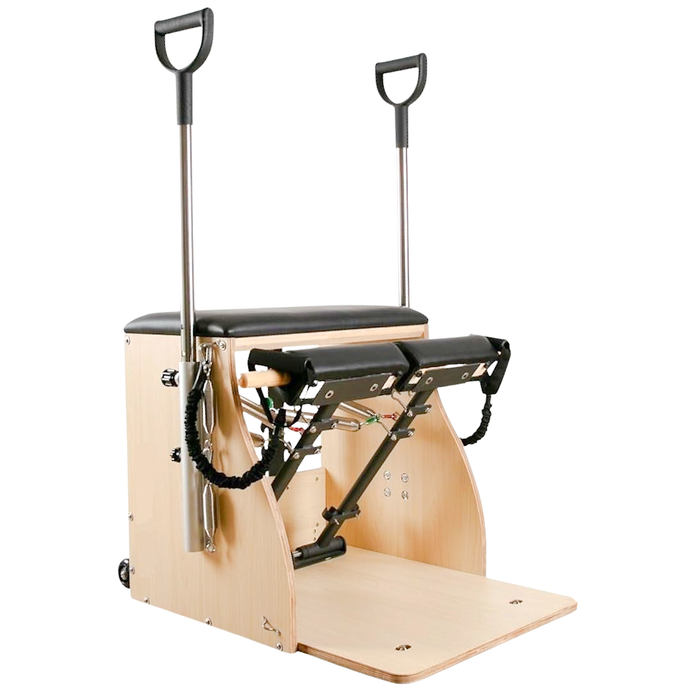 Maple Wood Split-Pedal Pilates Combo Chair with Handles for Home & Studio