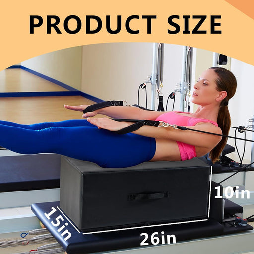 Pilates Reformer Sitting Box – 26" x 15" x 10" Accessory for Home & Studio