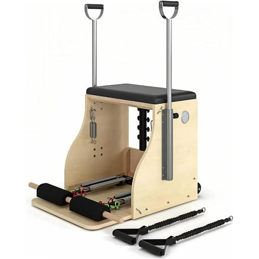 Split-Pedal Pilates Combo Chair with Handles for Home & Studio