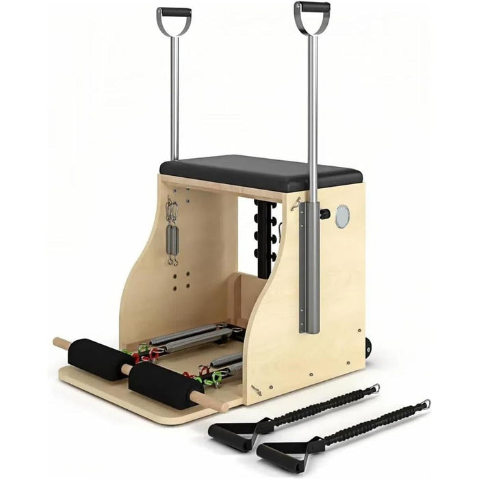 Split-Pedal Pilates Combo Chair with Handles for Home & Studio