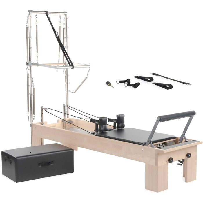 Studio Pilates Reformer Bundle with Sitting Box for Home & Studio