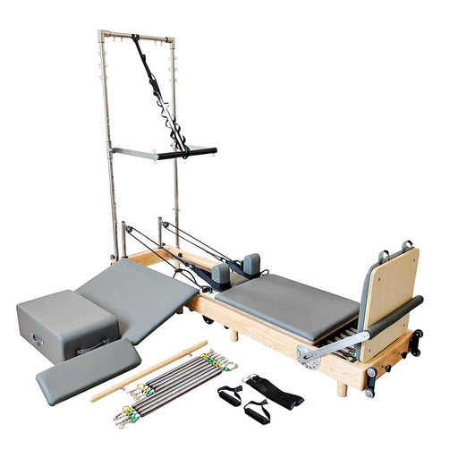 Wood Foldable Pilates Reformer with Tower
