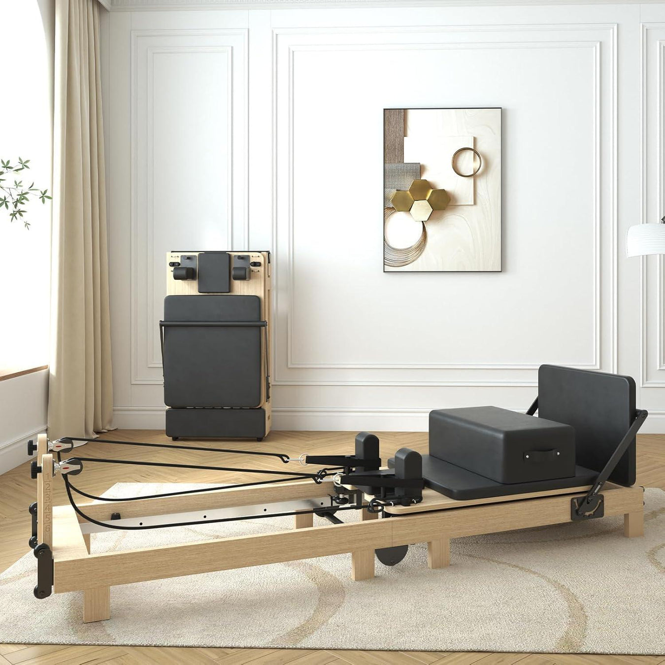 Wooden Studio Pilates Reformer with Springs & Jump Board